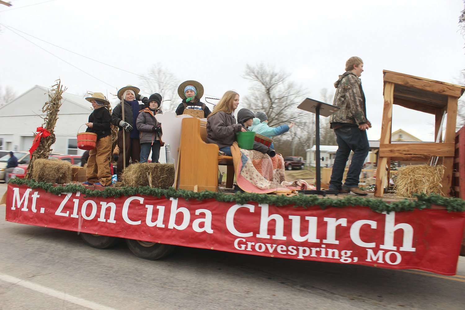 The first place float of Mt. Zion Cuba Church from Grovespring.